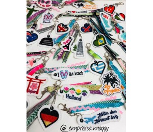 Stickserie - ITH Anhänger Reisen Länder Wahrzeichen